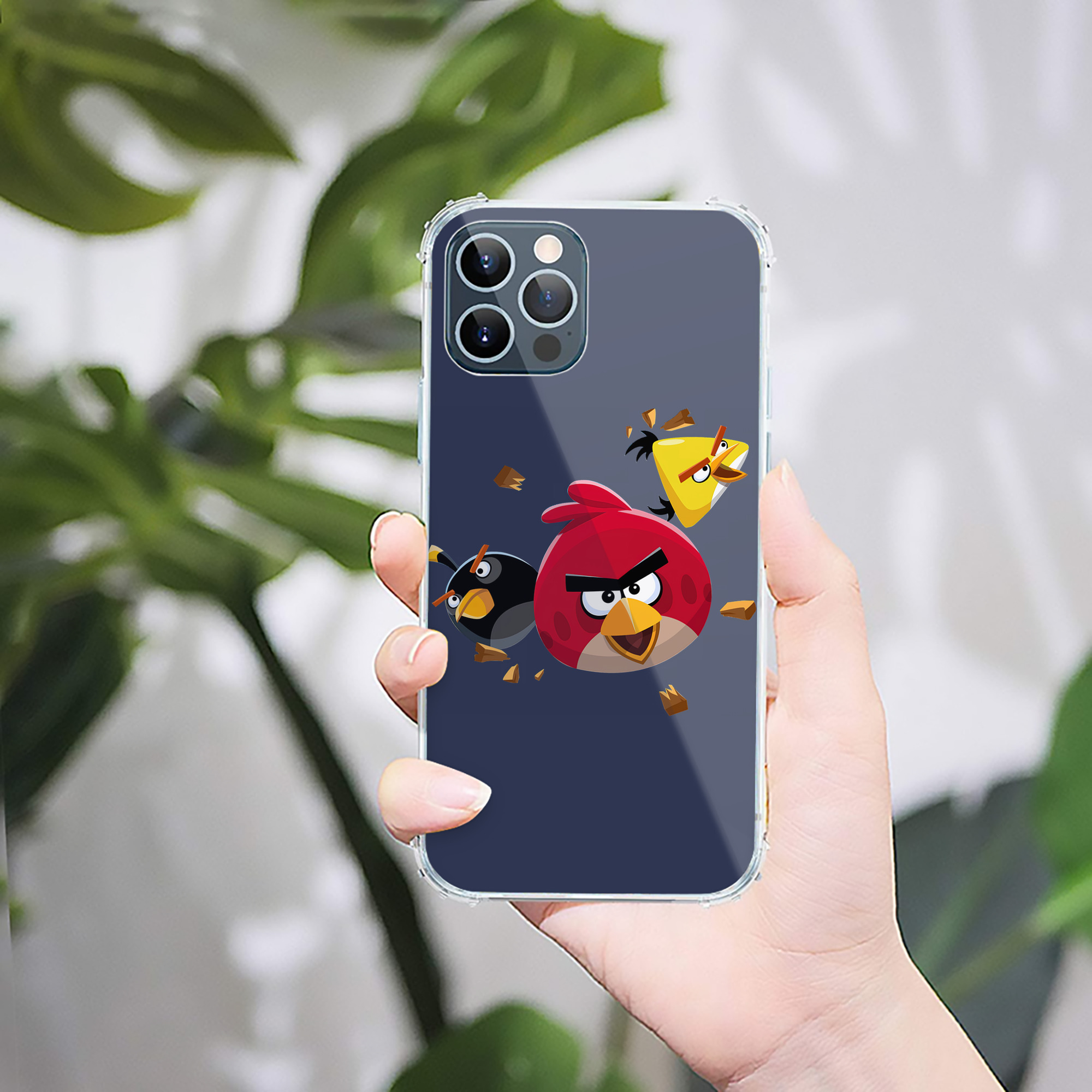 （画像用） Angry Birds アングリーバード 【iPhone 12シリーズ対応】透明スマホケース（クリアソフトケース）